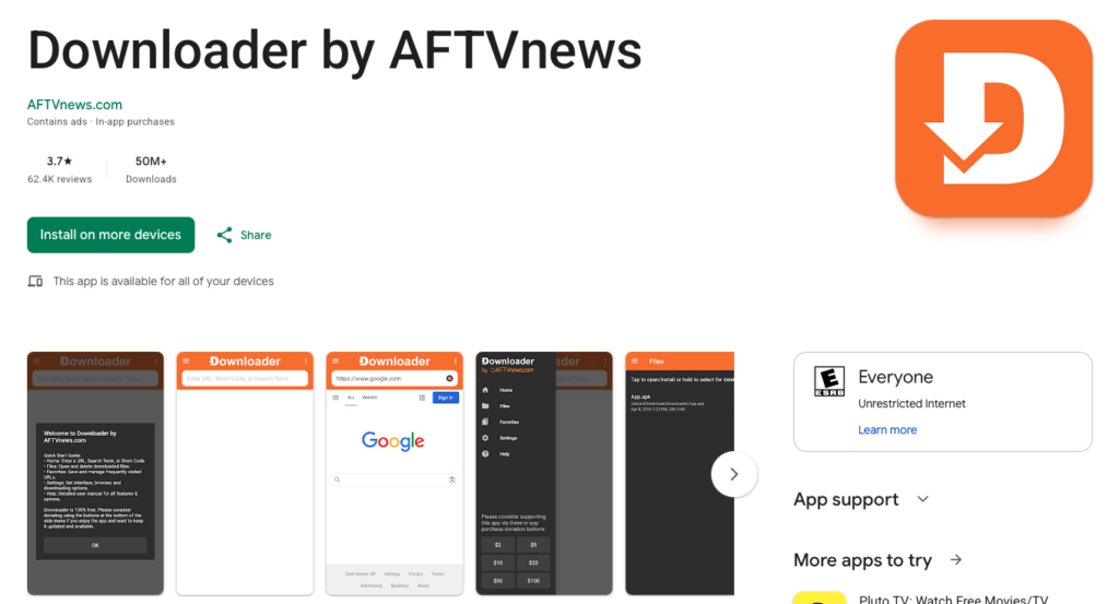 01 - downloader app on google play store