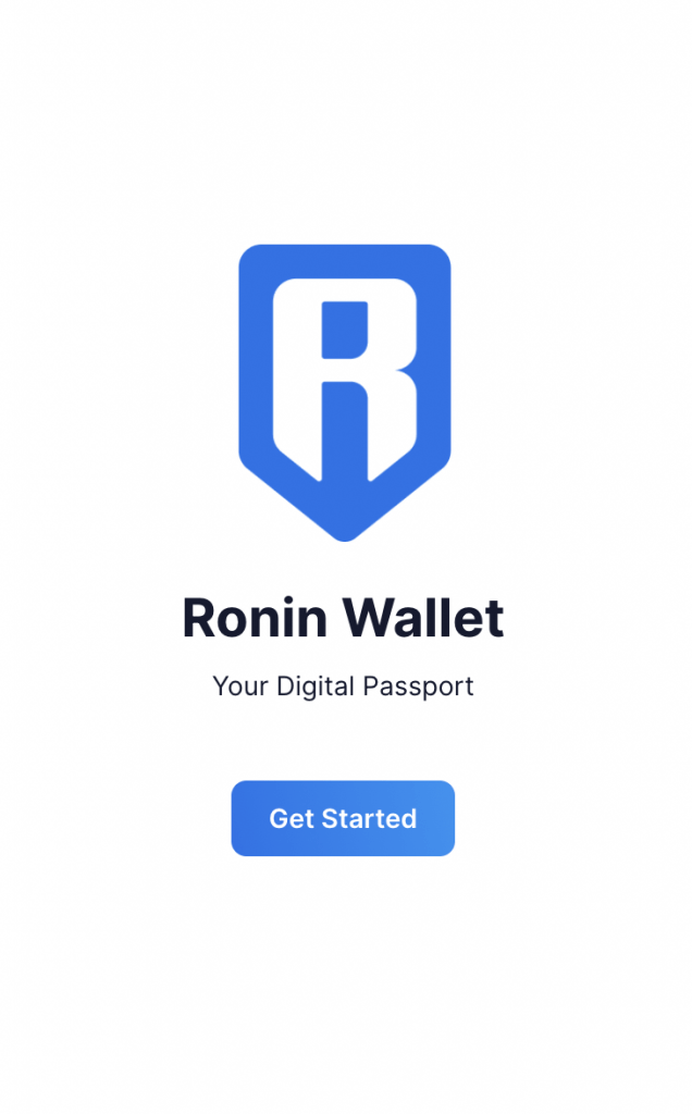 setup ronin wallet get started