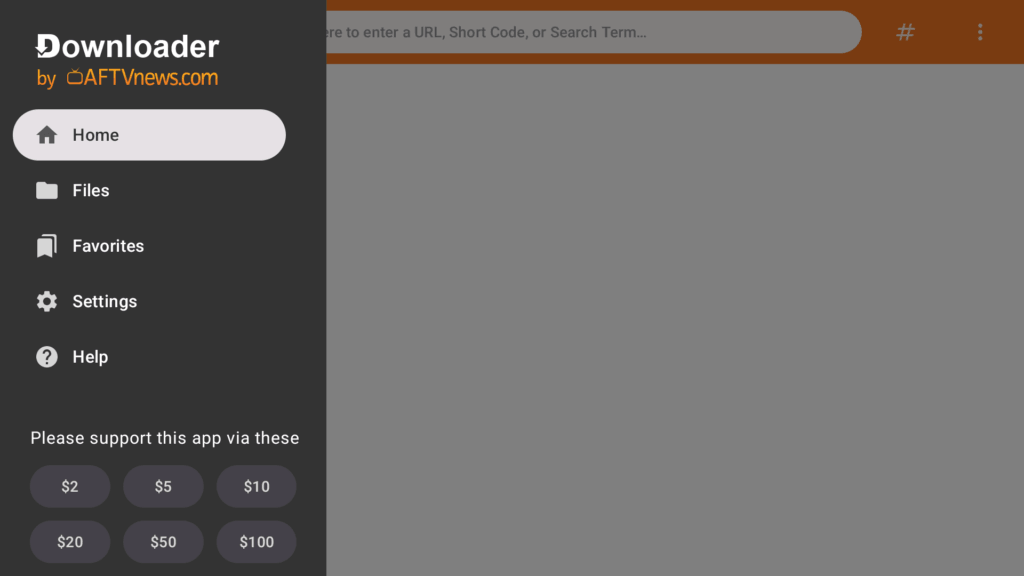 03 - downloader app 2.0 home screen