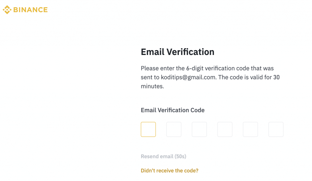 03 - how to create a binance account email verification