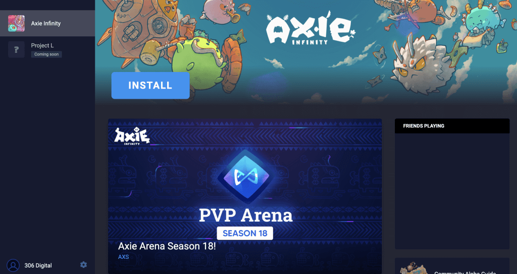  install axie infinity in mavis hub