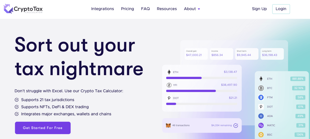 cryptotax calculator best crypto tax software tool