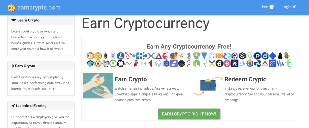 earncrypto learn and earn crypto site