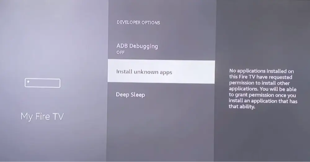enable unknown sources on firestick