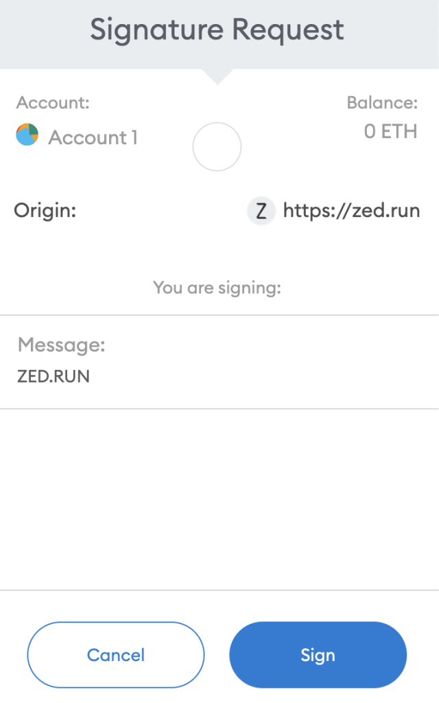 finish connecting metamask to zed run 04