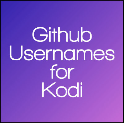 github usernames