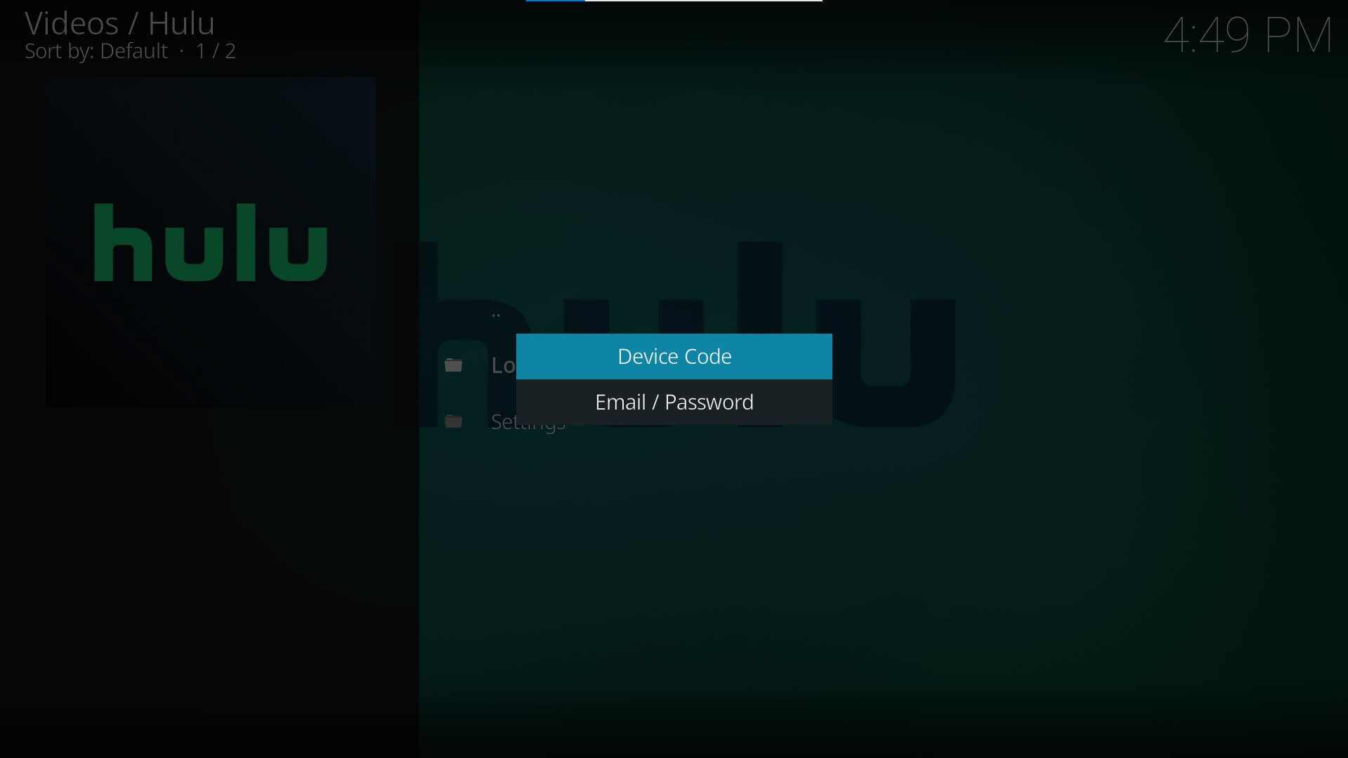 hulu login