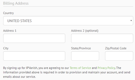ipvanish free trial billing info