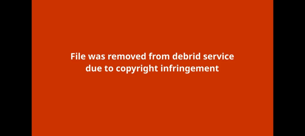 real debrid content filtering removed due to copyright infringement