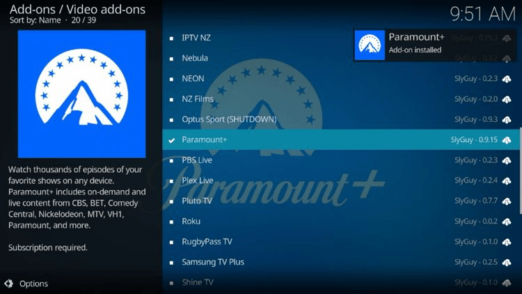 paramount+ to watch ufc on kodi
