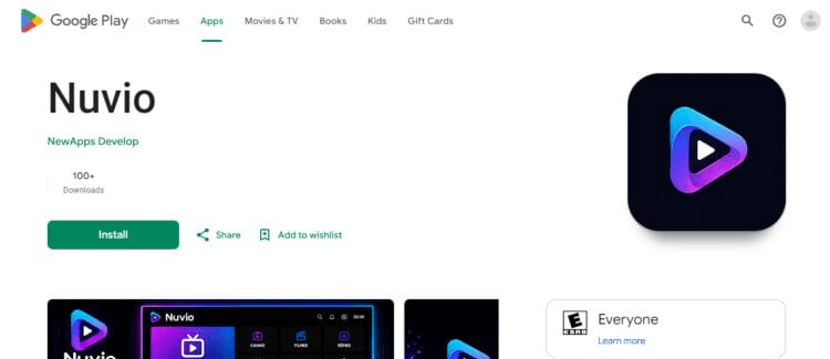 nuvio removed from google play store