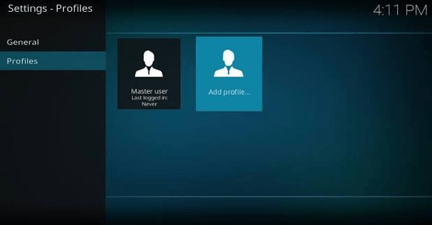 kodi profiles