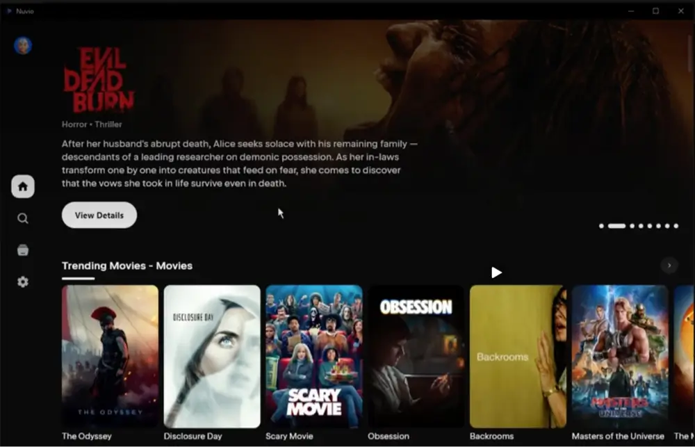 install nuvio home screen