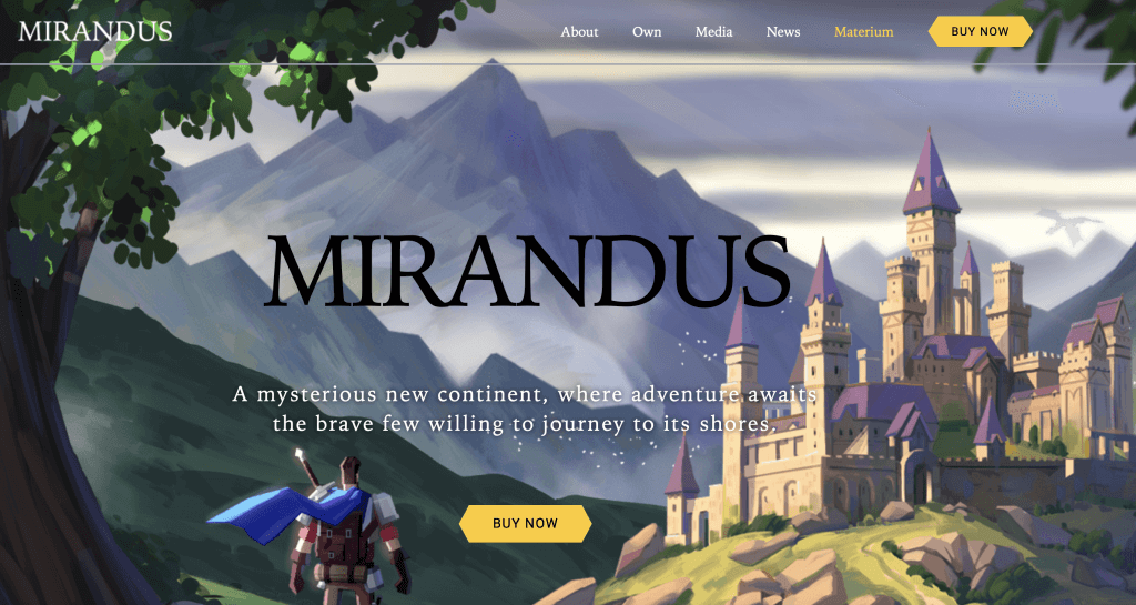 mirandus crypto game home page