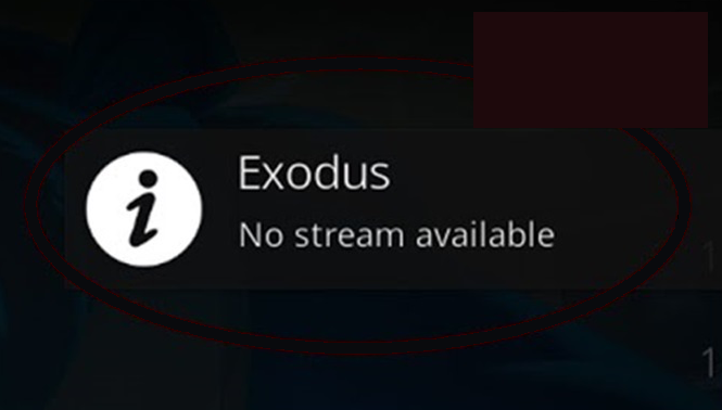 no stream available kodi