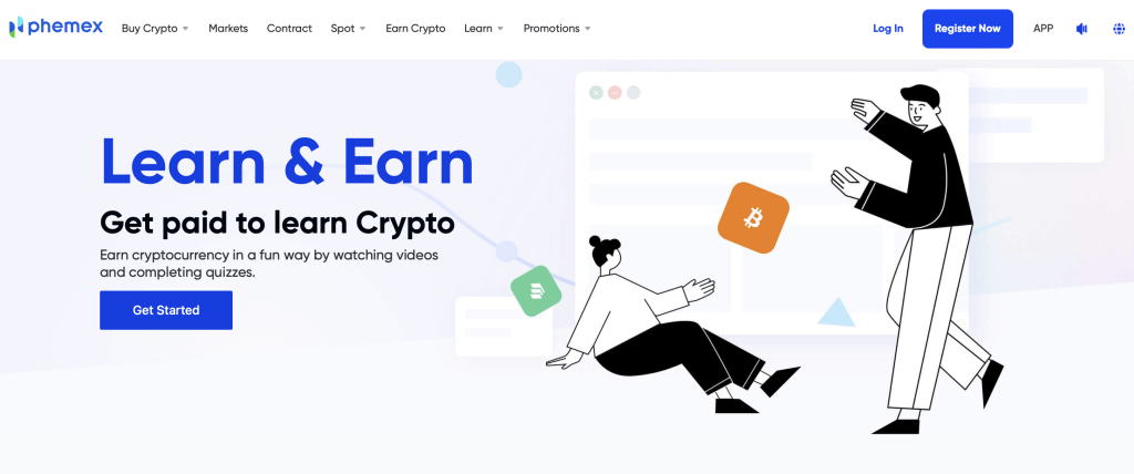 phemex learn and earn crypto