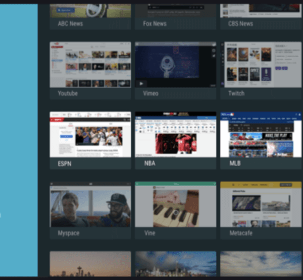 puffin tv browser tile interface