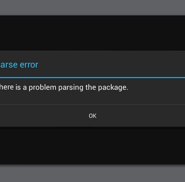 there was a problem parsing the package
