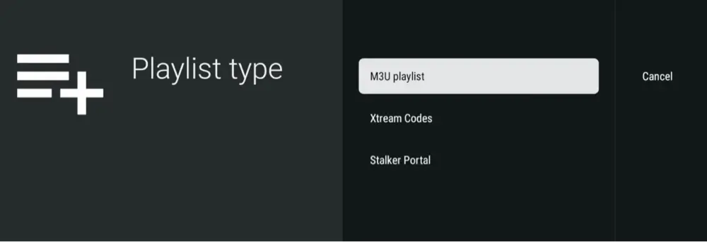 tivimate firestick playlist type m3u xstream stalker