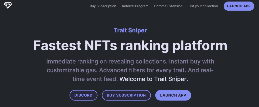 trait sniper best nft rarity tool